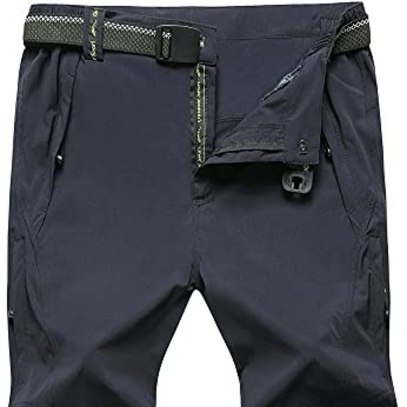 TBMPOY Men's Outdoor Quick-Dry Lightweight Waterproof Hiking Pants with Belt - Picture 1 of 6